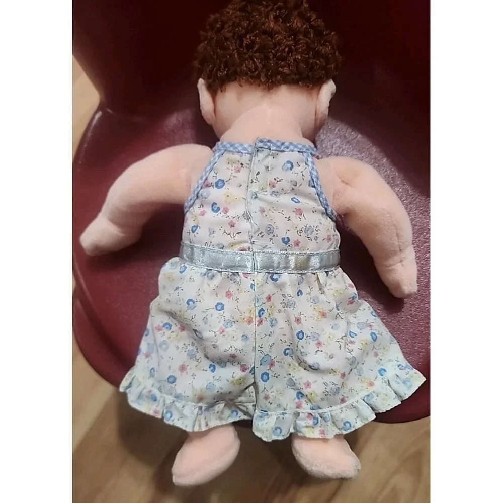 Curly Ty Real Babydoll Beanie Baby Vintage Retired 2000, Ty Gear Dress, Toy Doll